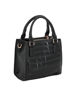 Immagine di NARDINI - Borsa due manici nera in cocco con tre scomparti principali, tracolla removibile