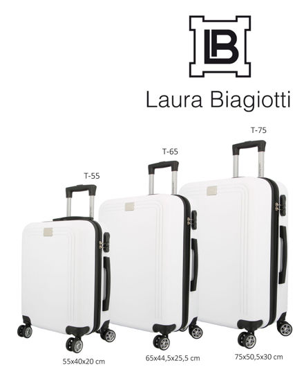 Immagine di LAURA BIAGIOTTI - TROLLEY BIANCO IN ABS 4 RUOTE