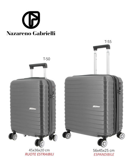 Immagine di NAZARENO GABRIELLI - TROLLEY GRIGIO IN ABS 4 RUOTE
