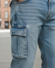 Immagine di JACK&JONES - JEANS ALEX CARGO BLUE DENIM DA UOMO