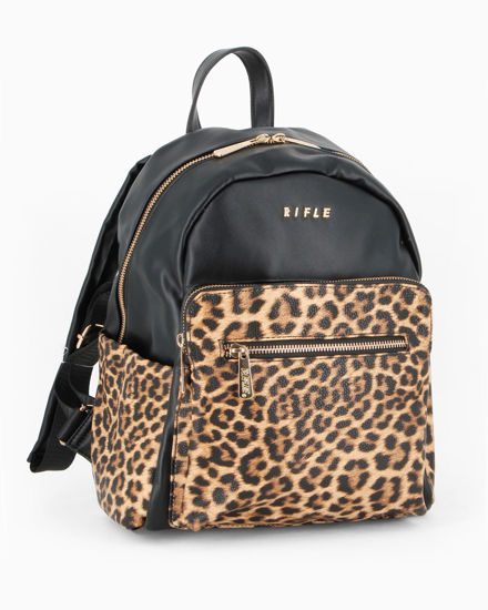 Immagine di RIFLE - Zaino leopardato con tasche frontali e laterali