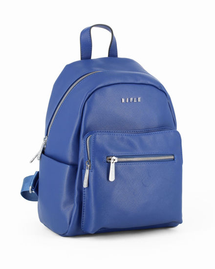 Immagine di RIFLE - Zaino blu con tasche frontali e laterali