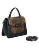 Immagine di NARDINI - Minibag testa moro con patta e parte frontale pitonata, tracolla removibile