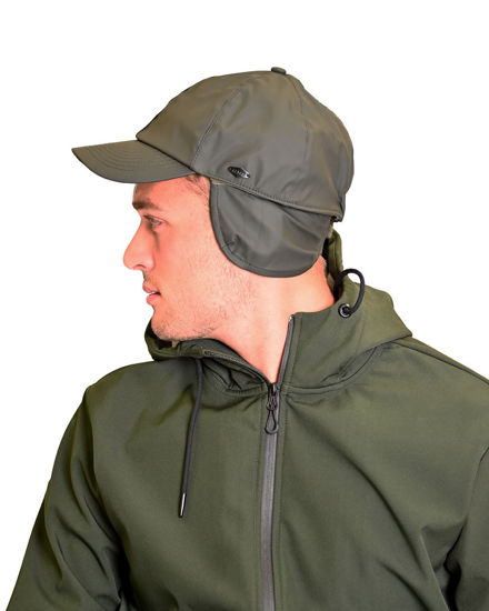 Immagine di KEY UP - CAPPELLO INVERNALE VERDE  DA UOMO IMPERMEABILE  E ANTIVENTO CON PARAORECCHIE