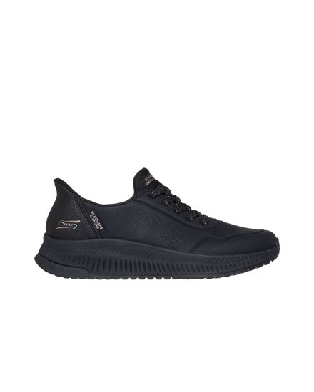 Immagine di SKECHERS - BOBS SQUAD 4 - KEY LOOK - Sneakers nera da donna con soletta ammortizzata in memory foam