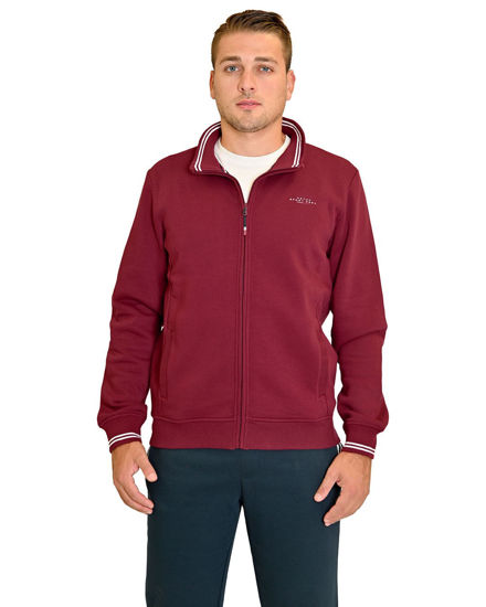 Immagine di KEY UP - FELPA BORDEAUX DA UOMO FULL ZIP