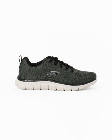 Immagine di SKECHERS - TRACK - FRONT RUBBER - Sneakers nera/verde da uomo con soletta ammortizzata in memory foam