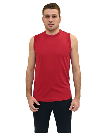 Immagine di KEY UP - TSHIRT SMANICATA ROSSA DA UOMO IN COTONE JERSEY (STANDARD OEKO-TEX)