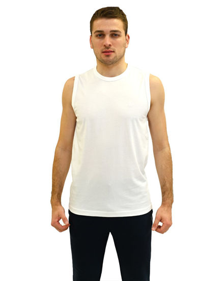 Immagine di KEY UP - TSHIRT SMANICATA BIANCA DA UOMO IN COTONE JERSEY (STANDARD OEKO-TEX)