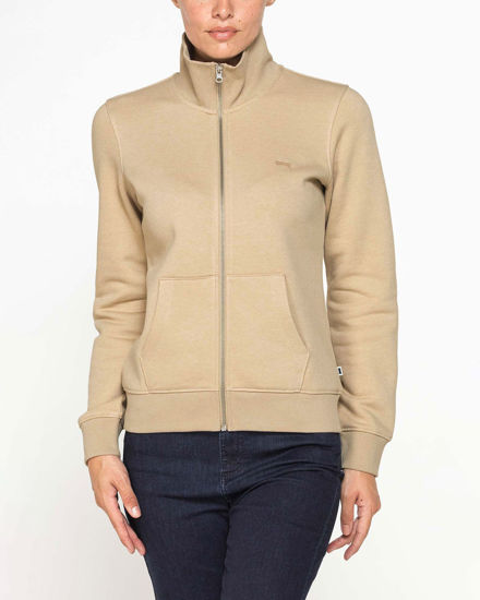 Immagine di CARRERA - FELPA BEIGE FULL ZIP COLLO ALTO IN TESSUTO FELPATO