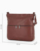 Immagine di ALEX & CO - Tracolla marrone con doppia tasca frontale e tasca posteriore - VERA PELLE -