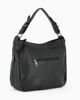 Immagine di ALEX & CO - Borsa un manico nera con tasca posteriore e due tasche laterali, tracolla removibile - VERA PELLE -