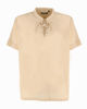 Immagine di YELLOW DOG - CAMICIA MEZZA MANICA BEIGE, SCOLLO A V E LACCI FROTALI