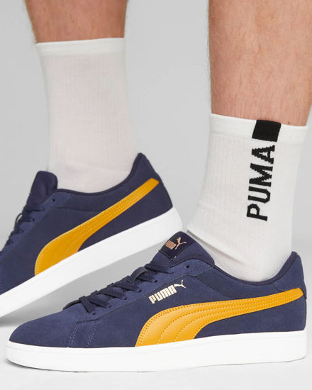 Immagine di PUMA - Scarpa da uomo blu con dettagli oro - PUMA SMASH 3.0