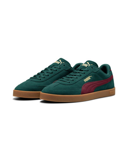 Immagine di PUMA - Scarpa verde scuro con dettagli bordeaux - PUMA CLUB II ERA SUEDE