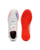 Immagine di PUMA - Scarpa da calcetto bianca con dettagli arancioni e blu - FUTURE 8 PLAY TT