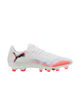 Immagine di PUMA - Scarpa da calcio bianca con dettagli arancioni e blu - FUTURE 8 PLAY FG/AG