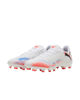 Immagine di PUMA - Scarpa da calcio bianca con dettagli arancioni e blu - FUTURE 8 PLAY FG/AG