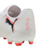Immagine di PUMA - Scarpa da calcio bianca con dettagli arancioni e blu - FUTURE 8 PLAY FG/AG