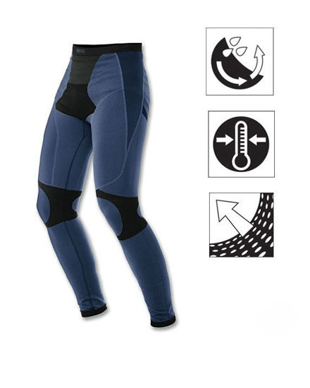 Immagine di BRUGI - Pantaloni da bambino blu e neri termici traspiranti senza cuciture