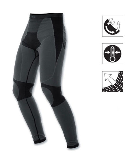 Immagine di BRUGI - Pantaloni da bambino grigi e neri termici traspiranti senza cuciture