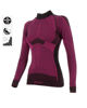 Immagine di BRUGI - Maglia da donna viola e nera termica traspirante senza cuciture