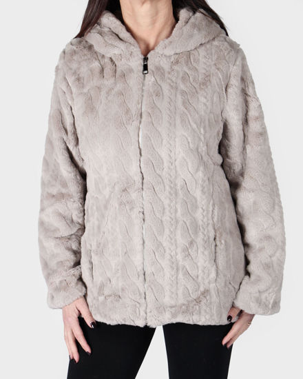 Immagine di PELLICCETTA FULL ZIP CON CAPPUCCIO