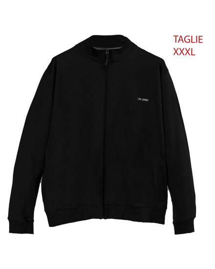 Immagine di ON SPIRIT - UOMO OVER FELPA NERA FULL ZIP