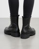 Immagine di MISS GLOBO - Anfibio nero in VERA PELLE con lacci e zip laterale