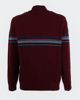 Immagine di BREZZA DI MARE - MAGLIA MANICA LUNGA DA UOMO BORDEAUX MEZZA ZIP RIGA CENTRALE