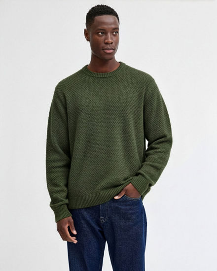 Immagine di JACK&JONES - PULLOVER GIROCOLLO VERDE DA UOMO