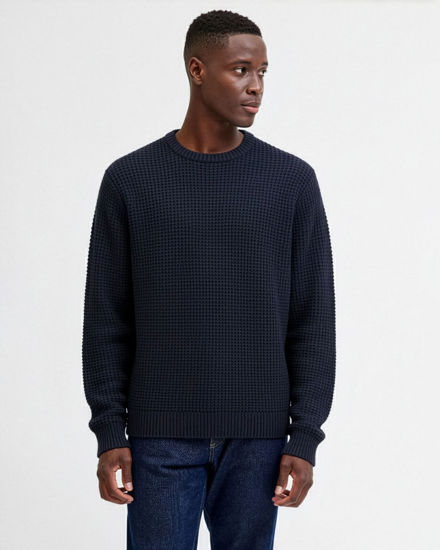 Immagine di JACK&JONES - PULLOVER GIROCOLLO BLU DA UOMO