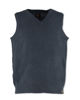 Immagine di GMV - GILET SMANICATO BLU SCURO CON SCOLLO A V IN MAGLIA