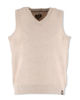 Immagine di GMV - GILET SMANICATO BEIGE CON SCOLLO A V IN MAGLIA
