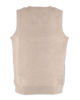 Immagine di GMV - GILET SMANICATO BEIGE CON SCOLLO A V IN MAGLIA