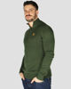 Immagine di GIANMARCO VENTURI - Maglione mezza zip verde militare da uomo
