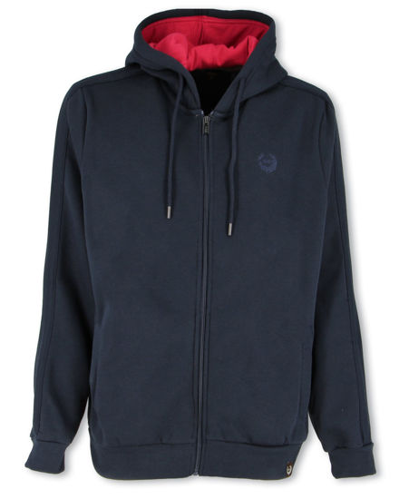 Immagine di GIANMARCO VENTURI - Felpa con cappuccio blu scuro da uomo full zip
