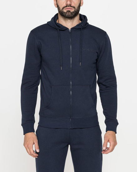 Immagine di CARRERA - FELPA BLU ZIP E CAPPUCCIO