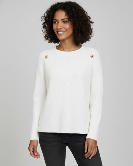 Immagine di BACHATA - Maglia manica lunga bianca con finti bottoni