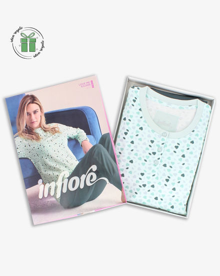 Immagine di INFIORE - PIGIAMA LOVE ME MANICA LUNGA VERDE DA DONNA