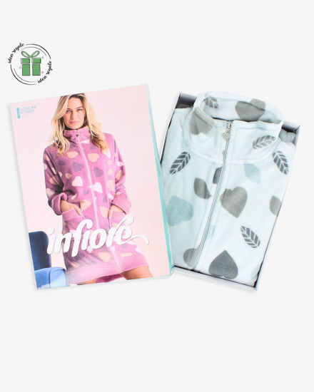 Immagine di INFIORE - VESTAGLIA LOVE ME FULL ZIP AZZURRO  DA DONNA