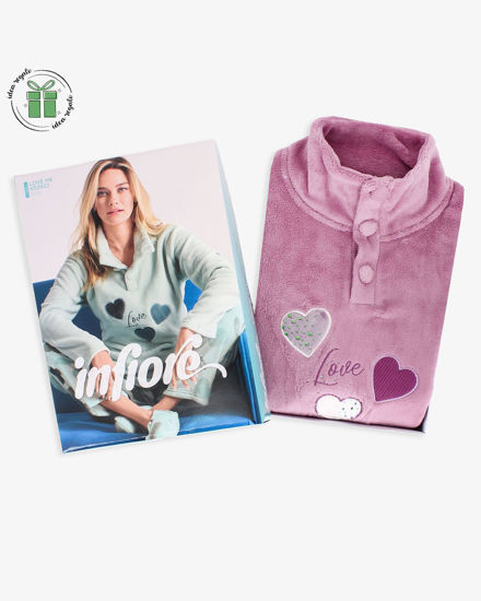 Immagine di INFIORE - PIGIAMA LOVE ME MANICA LUNGA LILLA DA DONNA