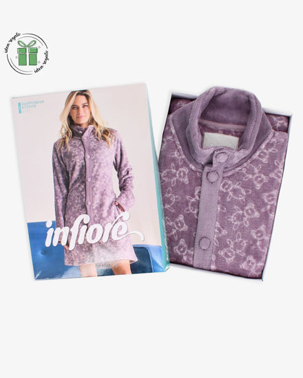 Immagine di INFIORE - VESTAGLIA HAPPY BEAR CON BOTTONI LILLA  DA DONNA