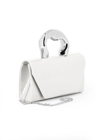 Immagine di BUSTINA VERNICE MANICO ARGENTATO+CATENA