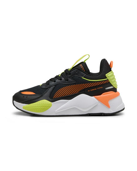 Immagine di PUMA - SNEAKERS JUNIOR  NERA, ARANCIONE E GIALLO FLUO  RS-X JR GS  DAL 36 AL 39,  395557-09