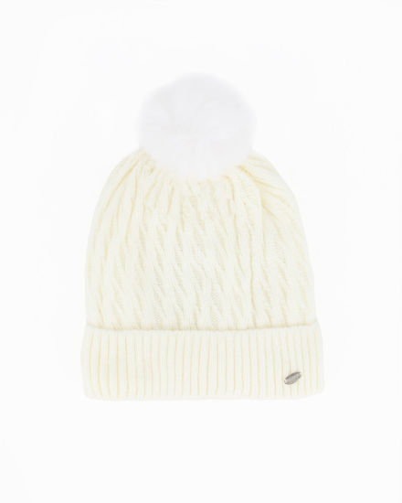 Immagine di BRUGI - CAPPELLO BIANCO DA DONNA CON PON PON  -  ZH2H-6435_010