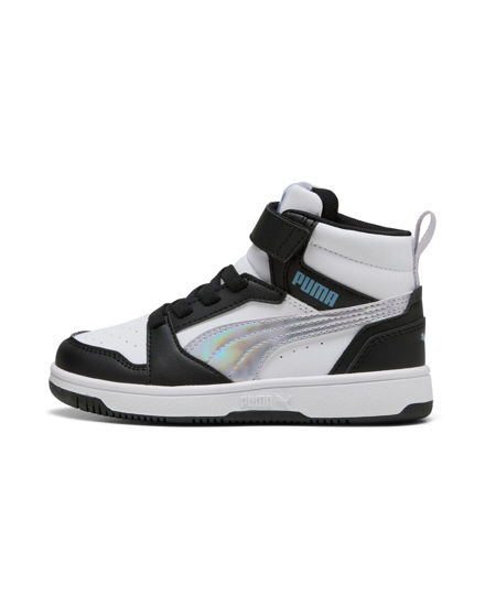 Immagine di PUMA - SNEAKERS JUNIOR NERA, BIANCA E GRIGIA REBOUND V6 MID SPACE BELLE DAL 28 AL 35,  402770-02