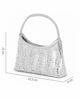 Immagine di DIVAS - Minibag argento in strass, catenina removibile