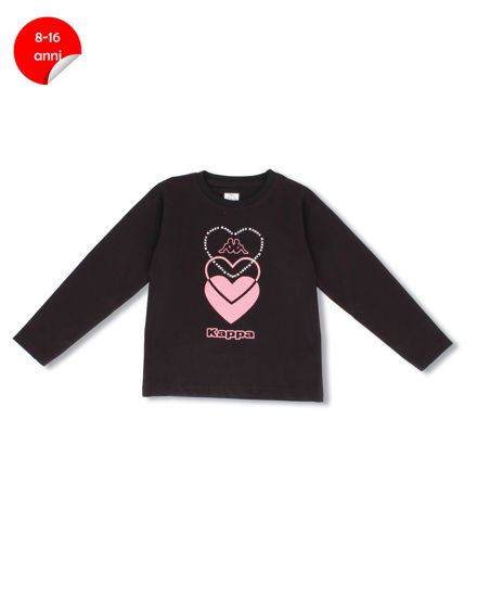 Immagine di KAPPA - TSHIRT MANICA LUNGA  NERA DA BAMBINA
