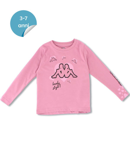 Immagine di KAPPA - TSHIRT MANICA LUNGA  ROSA DA BAMBINA